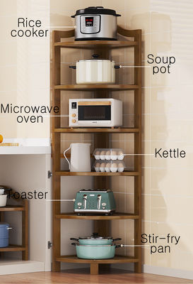 Free-Standing Corner Spice Organizer Holder Space-Saving Microwave Oven Rack for Home Office Kitchen Kitchen Islands Carts