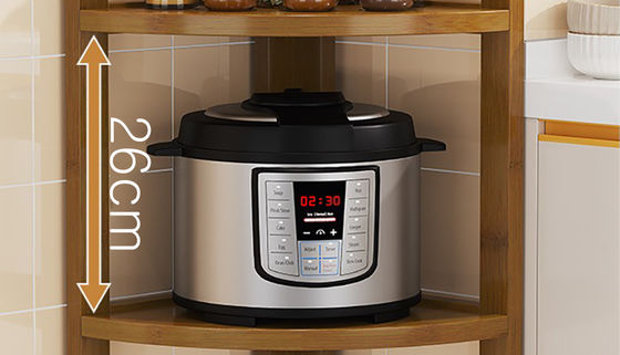 Free-Standing Corner Spice Organizer Holder Space-Saving Microwave Oven Rack for Home Office Kitchen Kitchen Islands Carts