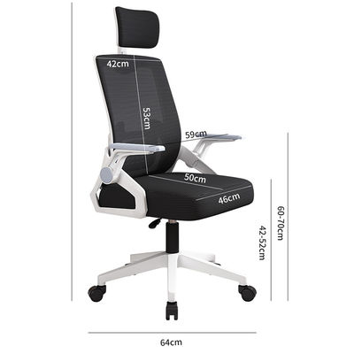 Ergonomic Office Desk Chair with Adjustable Height Swivel Mesh Computer Chair Featuring Lumbar Back Support Headrest for Gaming