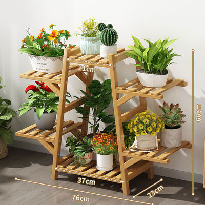 Plants Stand in Door Flower Pot Shelves Multi Tiers Wood Indoor and Outdoor Decoration Estante De Flores