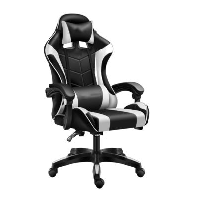 Ergonomic Racing Chair Cooling Feature Simple Design Leather Gaming Swivel Chair Soft Headrest Lumbar Pillow Traditional Style