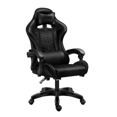 Ergonomic Racing Chair Cooling Feature Simple Design Leather Gaming Swivel Chair Soft Headrest Lumbar Pillow Traditional Style