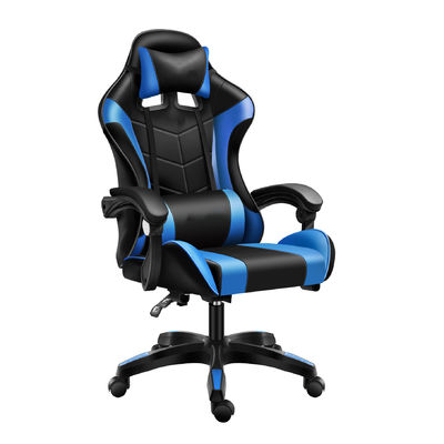 Ergonomic Racing Chair Cooling Feature Simple Design Leather Gaming Swivel Chair Soft Headrest Lumbar Pillow Traditional Style
