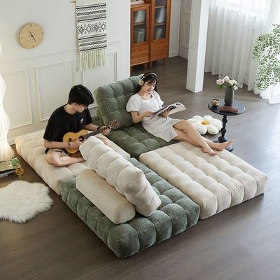 Tatami Lazy Sofa Living Room Bedroom Waffle Small Apartment Tofu Block Single Reclining Leisure Bed