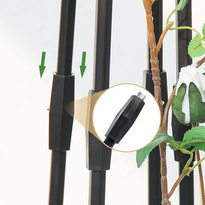 PE Coated Four-Corner Flower Tower Cucumber Climbing Rack Triangular Clematis for Home Use