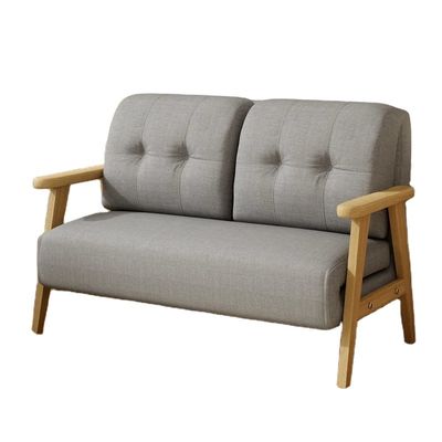 1.55m Solid Wood Folding Sofa Small Apartment Rental Double Bed Balcony Living Room Simple Dual-purpose