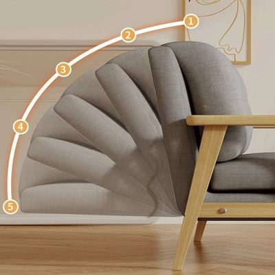 1.55m Solid Wood Folding Sofa Small Apartment Rental Double Bed Balcony Living Room Simple Dual-purpose