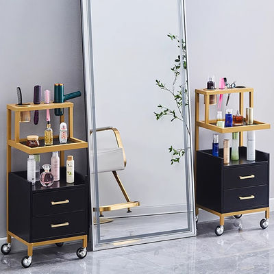 Barber Shop Tool Cabinet Hair Salon Special Trolleys Multi-functional Storage Rack with Drawer Auxiliary Cart
