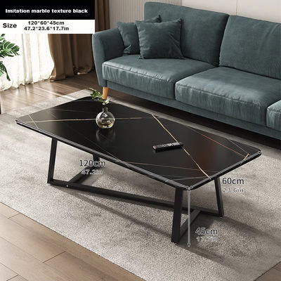 Living Room Large Coffee Table End with Metal Frame and Non-Slip Feet Stable Centre for Office Hospitality