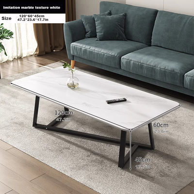 Living Room Large Coffee Table End with Metal Frame and Non-Slip Feet Stable Centre for Office Hospitality