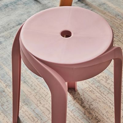 Plastic Stools Adult Round Dining Table Stackable Household High Thickened Simple Windmill