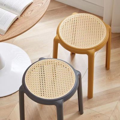 Plastic Stackable Stool, Portable Stools Barstools Multipurpose School Classroom Decoration Furniture for Home