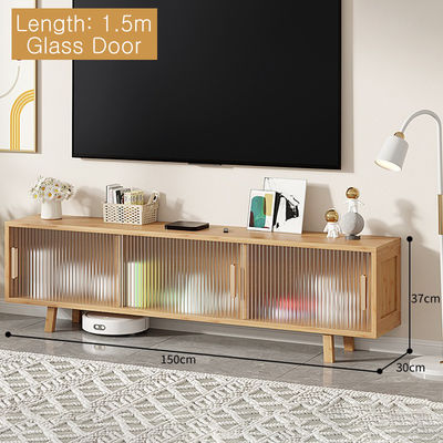 Mid-Modern 50-70 Inch TV Stand Cabinet Wooden Living Room Coffee Table with Storage Cube Home Furniture