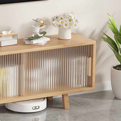 Mid-Modern 50-70 Inch TV Stand Cabinet Wooden Living Room Coffee Table with Storage Cube Home Furniture