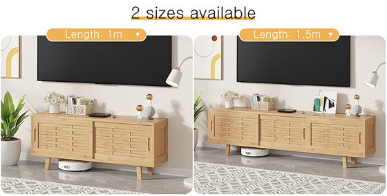 Mid-Modern 50-70 Inch TV Stand Cabinet Wooden Living Room Coffee Table with Storage Cube Home Furniture