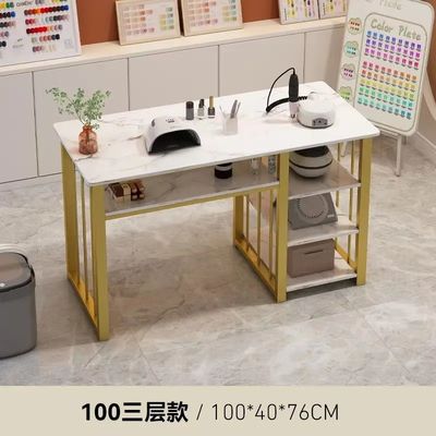 K Cheap Nail Salon Furniture Spa Wood Nail Tables Desk Manicure Table with Chair