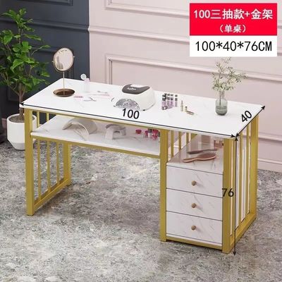 K Cheap Nail Salon Furniture Spa Wood Nail Tables Desk Manicure Table with Chair