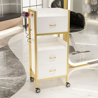 Factory Direct Modern Hairdresser Tool Table Foldable Barber Shop Cabinet with Special Shelf Floor Mirror Metal Plastic Material