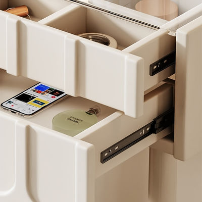 Multi-colors Led Light Makeup Mirror with 0.18 Small Size Foldable Dressing Table Large Storage