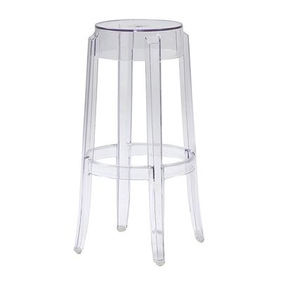 Nordic Transparent Acrylic Designer High Foot Bar Stool Transparent Reception Chair for Laboratory for Home Bar Furniture