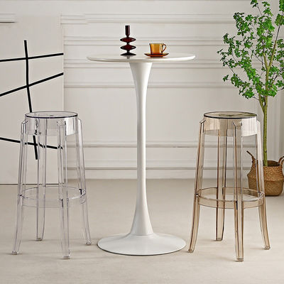 Nordic Transparent Acrylic Designer High Foot Bar Stool Transparent Reception Chair for Laboratory for Home Bar Furniture