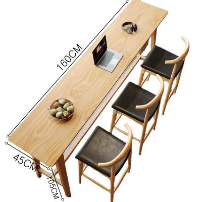Nordic Bar Table and Chair Solid Wood Home Side High Stool Mobile Phone Shop Modern Minimalist Furniture
