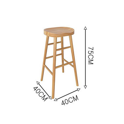 Nordic Bar Table and Chair Solid Wood Home Side High Stool Mobile Phone Shop Modern Minimalist Furniture