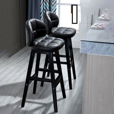 High Stool Household Chair Bar Solid Wood Light Luxury Modern Simple