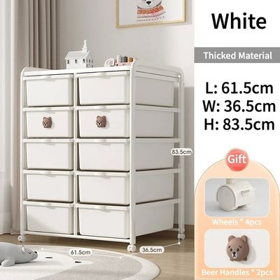 Plastic Drawers Dresser, Toy Storage Cabinet, Closet Tall Baby Organizer for Clothes Playroom, Bedroom Furniture