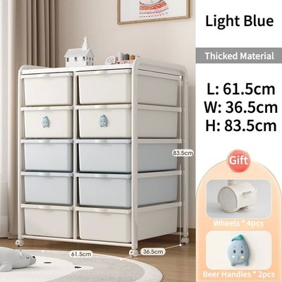 Plastic Drawers Dresser, Toy Storage Cabinet, Closet Tall Baby Organizer for Clothes Playroom, Bedroom Furniture