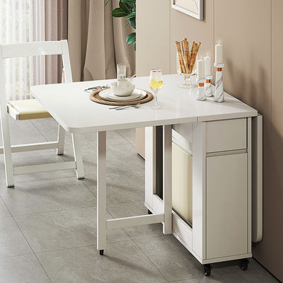 Solid Wood Multifunctional Folding Dining Table Nordic Telescopic Desk Apartment Rectangular Combination