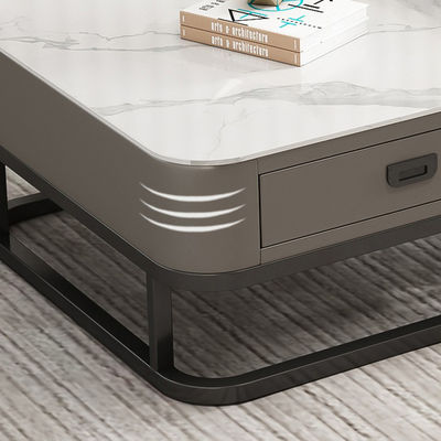 Modern 2-Tier Rectangle Coffee Table Minimalist Style Side Tea for Living Room Center for Apartment Use