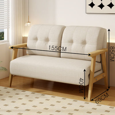 Large Size Chair Heavy Duty Sofa Bed Accent Lounge in Living Room Wooden Frame Sleeper Couch for Apartment