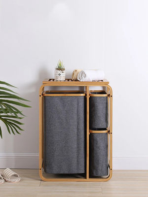Laundry Hamper Rack Standing Bucket Dirty Clothes Sorter 3 Tier Storage Bag in Room Bathroom