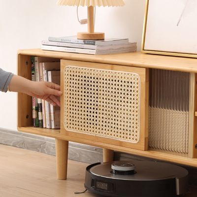 Modern Glass Door TV Stand with Drawers Living Room Furniture Storage Rack Cabinet Standing Shelf for Bedroom or Apartment Use