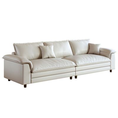 Living Room Elephant Ear Sofa 1/2/3/4/5 Seater Couch with Footstool Oversize Futon Lounge Loveseat Accent Chair