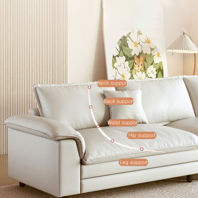 MIcrofiber Fabric Sofa Couch Set Sectional 5 Seaters with Footstool Oversize Lounge in Living Room Futon