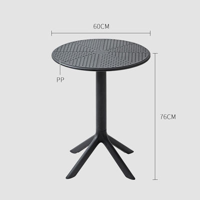 Modern Style Round Wooden Sofa Side Coffee Table Waterproof with Balcony Plastic Rack for Bar & Restaurant Corner