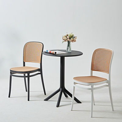 Modern Style Round Wooden Sofa Side Coffee Table Waterproof with Balcony Plastic Rack for Bar & Restaurant Corner