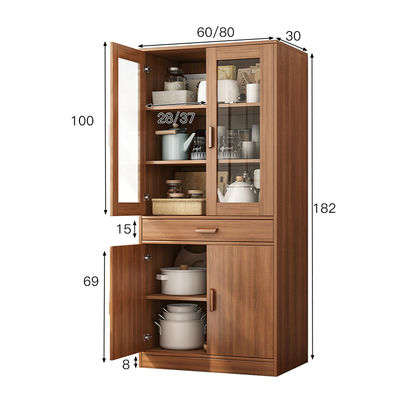 Kitchen Wood Cabinet for Living Room Solid Kitchen Storage Farmhouse Sideboard