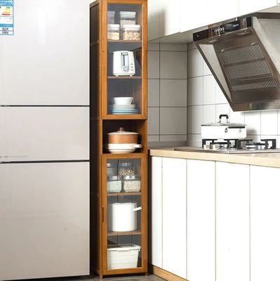 Sideboard Small Space Kitchen Storage Shelf Locker Living Room Against the Wall Home Household Tea Wine Cabinet