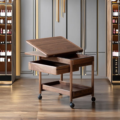 Home Living Room Coffee Table Small Household Solid Wood Sofa Side Storage Cabinet Countertop Foldable Mobile