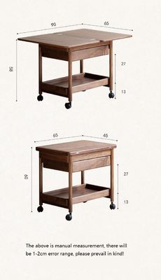 Home Living Room Coffee Table Small Household Solid Wood Sofa Side Storage Cabinet Countertop Foldable Mobile