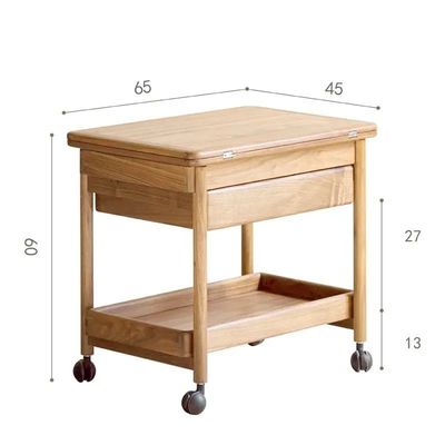 Home Living Room Coffee Table Small Household Solid Wood Sofa Side Storage Cabinet Countertop Foldable Mobile