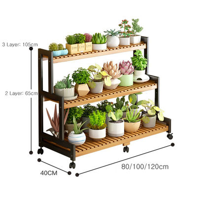 Living Room Cabinet, Storage Shelf for , Plants Pot Display with Wheels, Multy Layered Rack Flower
