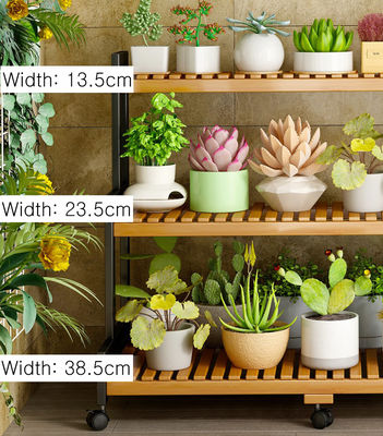 Living Room Cabinet, Storage Shelf for , Plants Pot Display with Wheels, Multy Layered Rack Flower