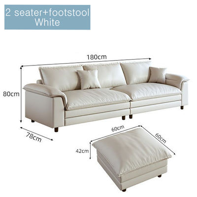 Elephant Ear Sofa Set MIcrofiber Fabric Couch, Lounge in Living Room, Loveseat with Footstool Futon