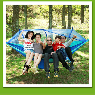 Multi-Person Outdoor Indoor Camping Hammock Fabric Anti-Mosquito Swing Chair for Summer Hanging Bed for Courtyard Dormitory