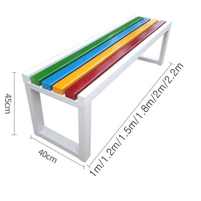 Modern Design Outdoor Garden Patio Park Solid Wood 2-4 Seat Lounge Chair Weatherproof Metal Bench for Beach or Mall Use