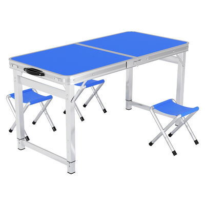 Outdoor Furniture Wood Folding Table with Chairs Small Portable Adjustable Height for Picnic